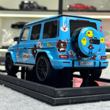[MotorHelix] 1:18 Mercedes-Benz 2019 AMG G63 Brown Bear Cartoon Livery Model Car Resin