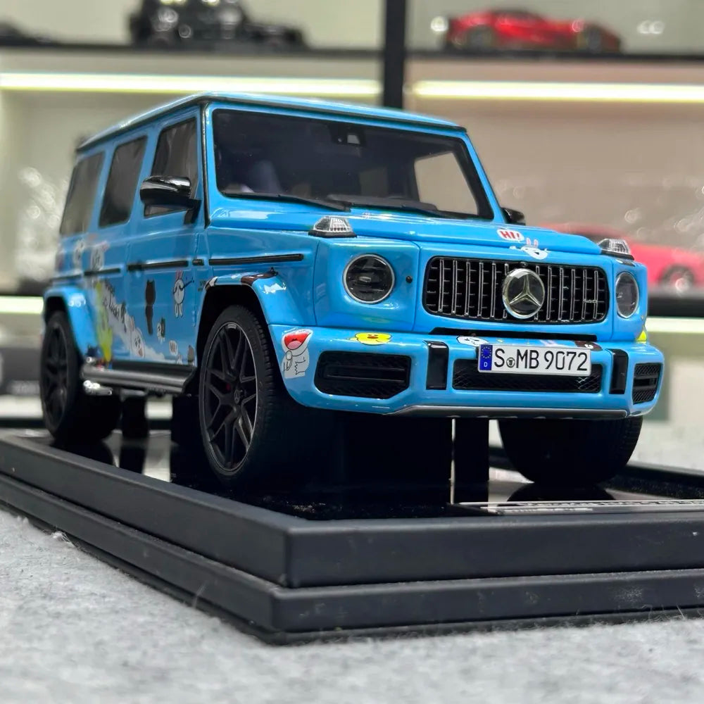 [MotorHelix] 1:18 Mercedes-Benz 2019 AMG G63 brun Bear Varukorgoon Livery modellbil harts