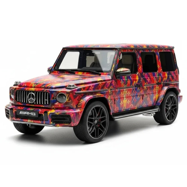 [MotorHelix] 1:18 Mercedes-Benz 2019 AMG G63 LV Colorful Livery Model Car Resin