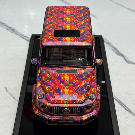 [MotorHelix] 1:18 Mercedes-Benz 2019 AMG G63 LV Colorful Livery Model Car Resin
