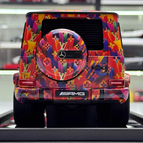 [MotorHelix] 1:18 Mercedes-Benz 2019 AMG G63 LV Colorful Livery Model Car Resin