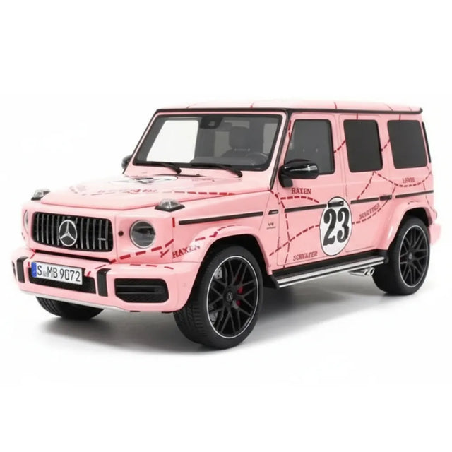 [MotorHelix] 1:18 Mercedes-Benz 2019 AMG G63 Pink Pig Livery Model Car Resin