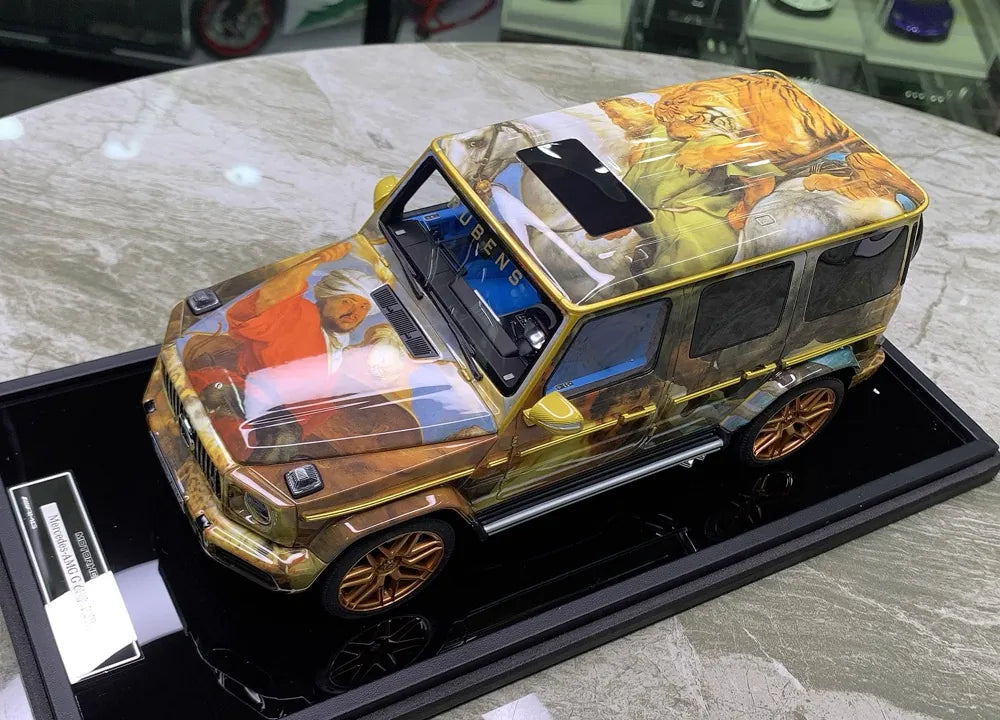 [MotorHelix] 1:18 Mercedes-Benz 2019 AMG G63 Rubens Tiger Hunt Livery Model Car Resin