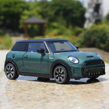 MINI 2021 Cooper S 3-Door F56 LCI2 groen 1:24 – diecast displaymodel