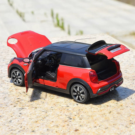 MINI 2021 Cooper S 3-Door F56 LCI2 rood 1:24 – diecast displaymodel