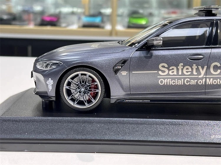 [Minichamps] 1:18 BMW 2021 M4 G82 gris Safety voiture miniature Die-Cast