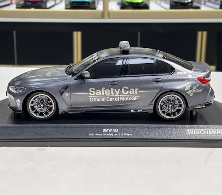 [Minichamps] 1:18 BMW 2021 M4 G82 gris Safety voiture miniature Die-Cast