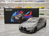 [Minichamps] 1:18 BMW 2021 M4 G82 Gray Model Car Die-Cast