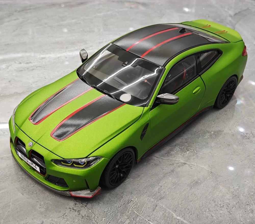 [Minichamps] 1:18 BMW 2023 M4 CSL verde modellino di auto resina