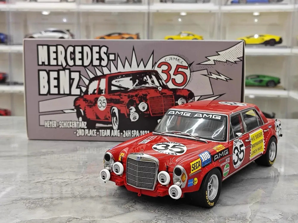[Minichamps] 1:18 Mercedes-Benz 1971 300 SEL 6.8 AMG No.35 Model Car Die-Cast
