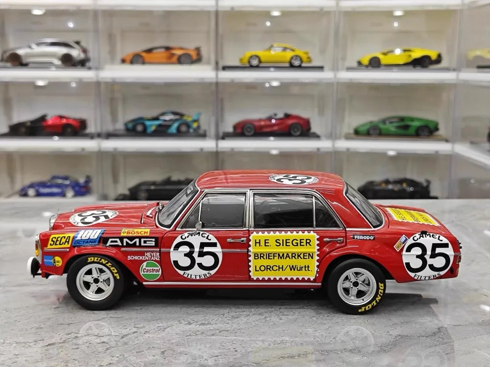 [Minichamps] 1:18 Mercedes-Benz 1971 300 SEL 6.8 AMG No.35 Model Car Die-Cast