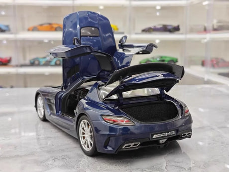 [Minichamps] 1:18 Mercedes-Benz 2013 SLS AMG Black Series GT Blue Model Car Die-Cast