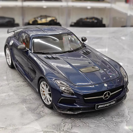 [Minichamps] 1:18 Mercedes-Benz 2013 SLS AMG Black Series GT Blue Model Car Die-Cast