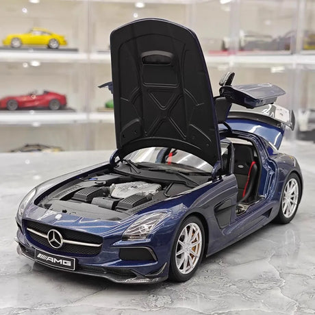 [Minichamps] 1:18 Mercedes-Benz 2013 SLS AMG Black Series GT Blue Model Car Die-Cast