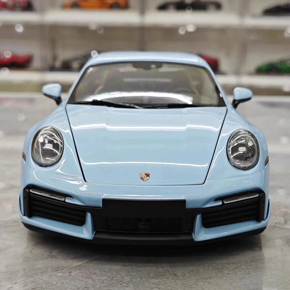 [Minichamps] 1:18 Porsche 2020 911 992 Turbo S Blue Model Car Die-Cast