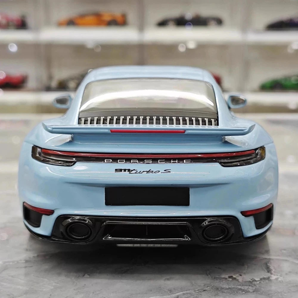[Minichamps] 1:18 Porsche 2020 911 992 Turbo S Blue Model Car Die-Cast