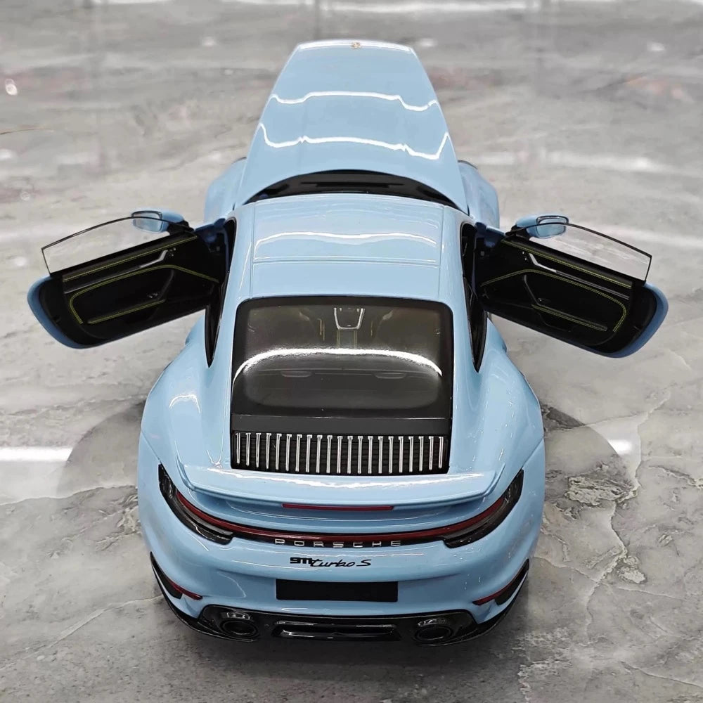 [Minichamps] 1:18 Porsche 2020 911 992 Turbo S Blue Model Car Die-Cast