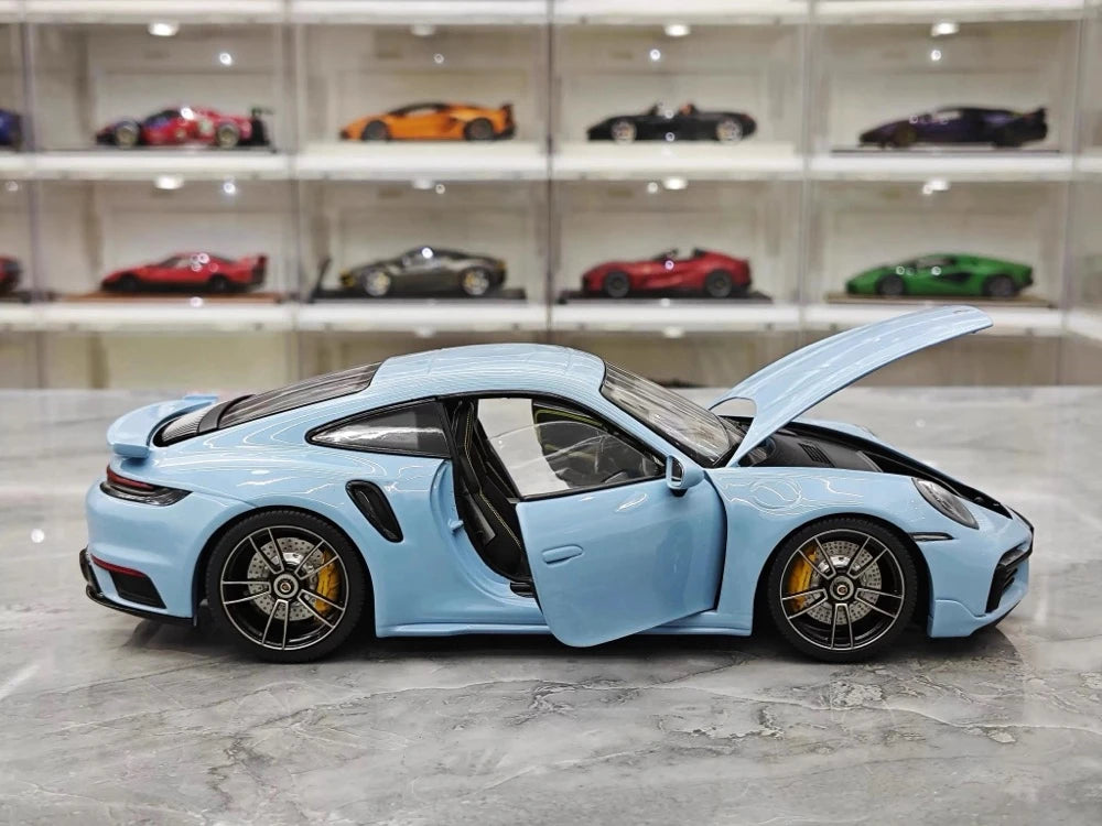 [Minichamps] 1:18 Porsche 2020 911 992 Turbo S Blue Model Car Die-Cast