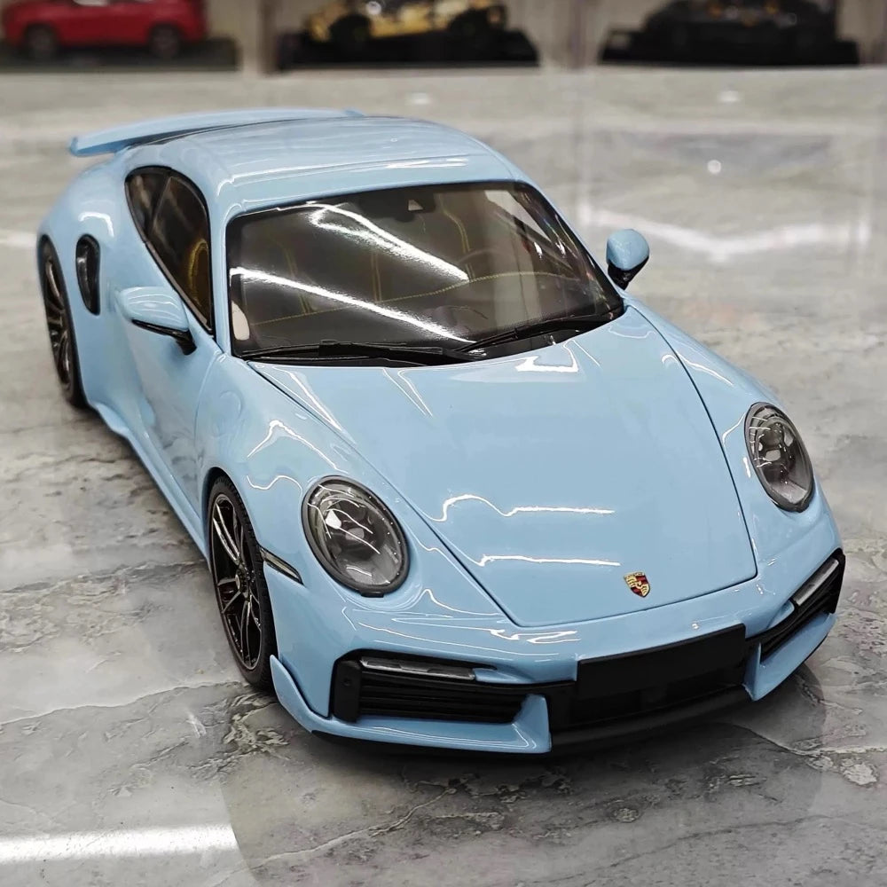 [Minichamps] 1:18 Porsche 2020 911 992 Turbo S Blue Model Car Die-Cast