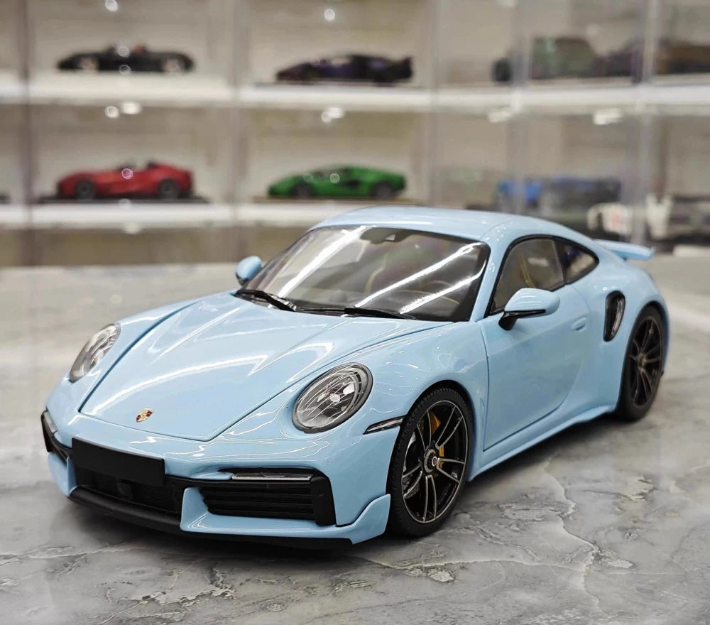 [Minichamps] 1:18 Porsche 2020 911 992 Turbo S Blue Model Car Die-Cast