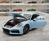[Minichamps] 1:18 Porsche 2020 911 992 Turbo S Blue Model Car Die-Cast