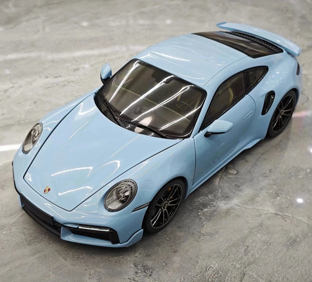 [Minichamps] 1:18 Porsche 2020 911 992 Turbo S Blue Model Car Die-Cast