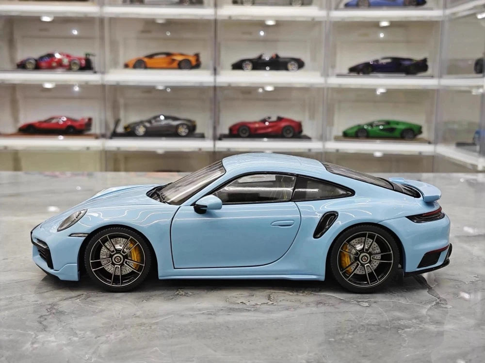 [Minichamps] 1:18 Porsche 2020 911 992 Turbo S Blue Model Car Die-Cast