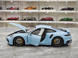 [Minichamps] 1:18 Porsche 2020 911 992 Turbo S Blue Model Car Die-Cast
