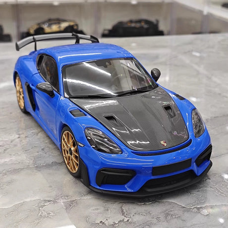 [Minichamps] 1:18 Porsche 2023 718 GT4 RS Blue Model Car Die-Cast