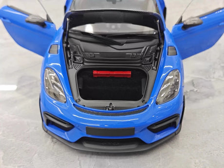 [Minichamps] 1:18 Porsche 2023 718 GT4 RS Blue Model Car Die-Cast