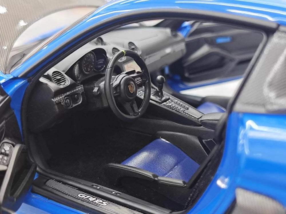 [Minichamps] 1:18 Porsche 2023 718 GT4 RS Blue Model Car Die-Cast