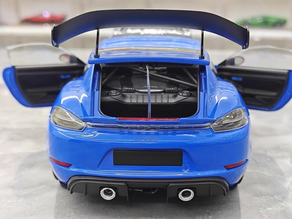 [Minichamps] 1:18 Porsche 2023 718 GT4 RS Blue Model Car Die-Cast