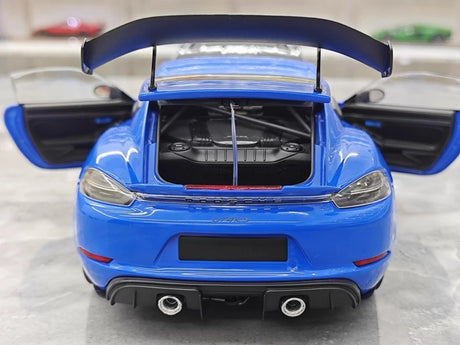 [Minichamps] 1:18 Porsche 2023 718 GT4 RS Blue Model Car Die-Cast
