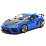 [Minichamps] 1:18 Porsche 2023 718 GT4 RS Blue Model Car Die-Cast