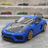 [Minichamps] 1:18 Porsche 2023 718 GT4 RS Blue Model Car Die-Cast