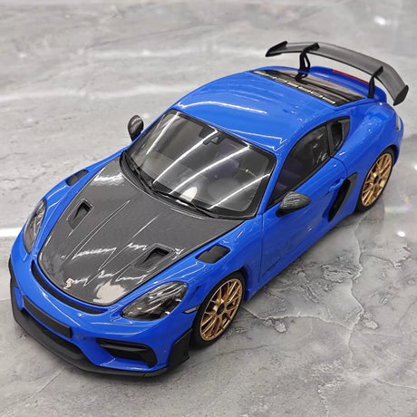 [Minichamps] 1:18 Porsche 2023 718 GT4 RS Blue Model Car Die-Cast