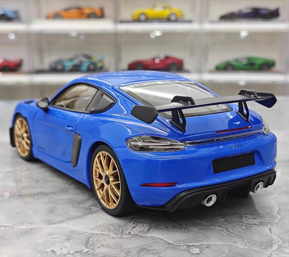 [Minichamps] 1:18 Porsche 2023 718 GT4 RS Blue Model Car Die-Cast