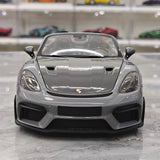 [Minichamps] 1:18 Porsche 2023 718 GT4 RS Roadster Gray Model Car Die-Cast