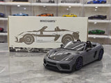 [Minichamps] 1:18 Porsche 2023 718 GT4 RS Roadster Gray Model Car Die-Cast