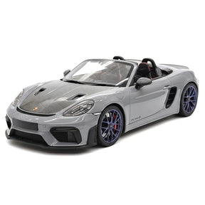 [Minichamps] 1:18 Porsche 2023 718 GT4 RS Roadster Gray Model Car Die-Cast