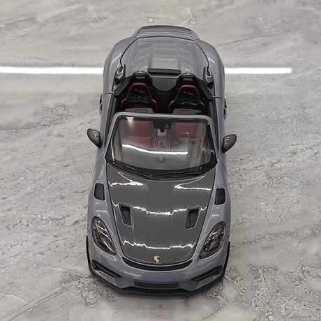 [Minichamps] 1:18 Porsche 2023 718 GT4 RS Roadster Gray Model Car Die-Cast