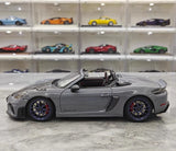 [Minichamps] 1:18 Porsche 2023 718 GT4 RS Roadster Gray Model Car Die-Cast