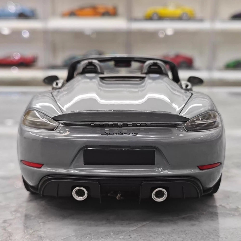 [Minichamps] 1:18 Porsche 2023 718 GT4 RS Roadster harmaa pienoismalli Die-Cast