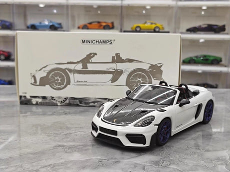 [Minichamps] 1:18 Porsche 2023 718 GT4 RS Roadster White Model Car Die-Cast