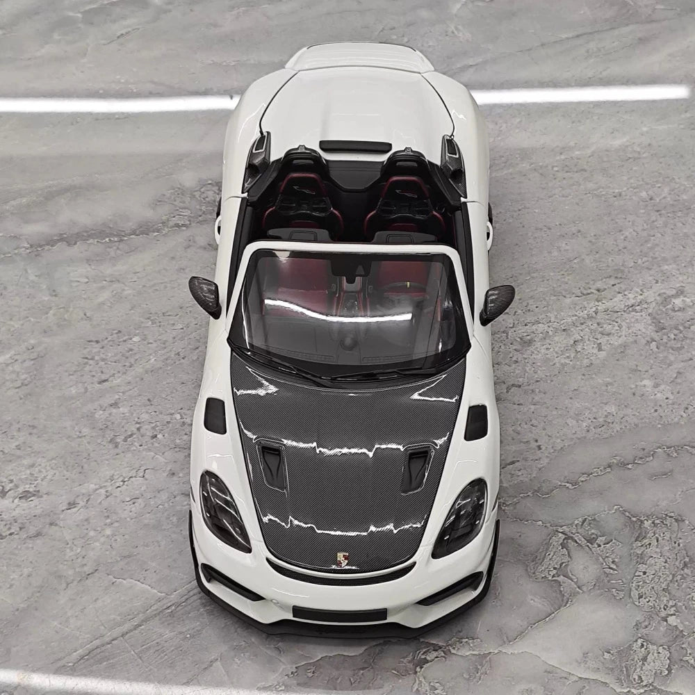 [Minichamps] 1:18 Porsche 2023 718 GT4 RS Roadster White Model Car Die-Cast