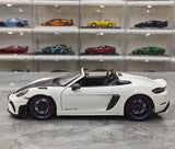 [Minichamps] 1:18 Porsche 2023 718 GT4 RS Roadster valkoinen pienoismalli Die-Cast