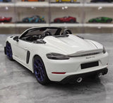 [Minichamps] 1:18 Porsche 2023 718 GT4 RS Roadster valkoinen pienoismalli Die-Cast