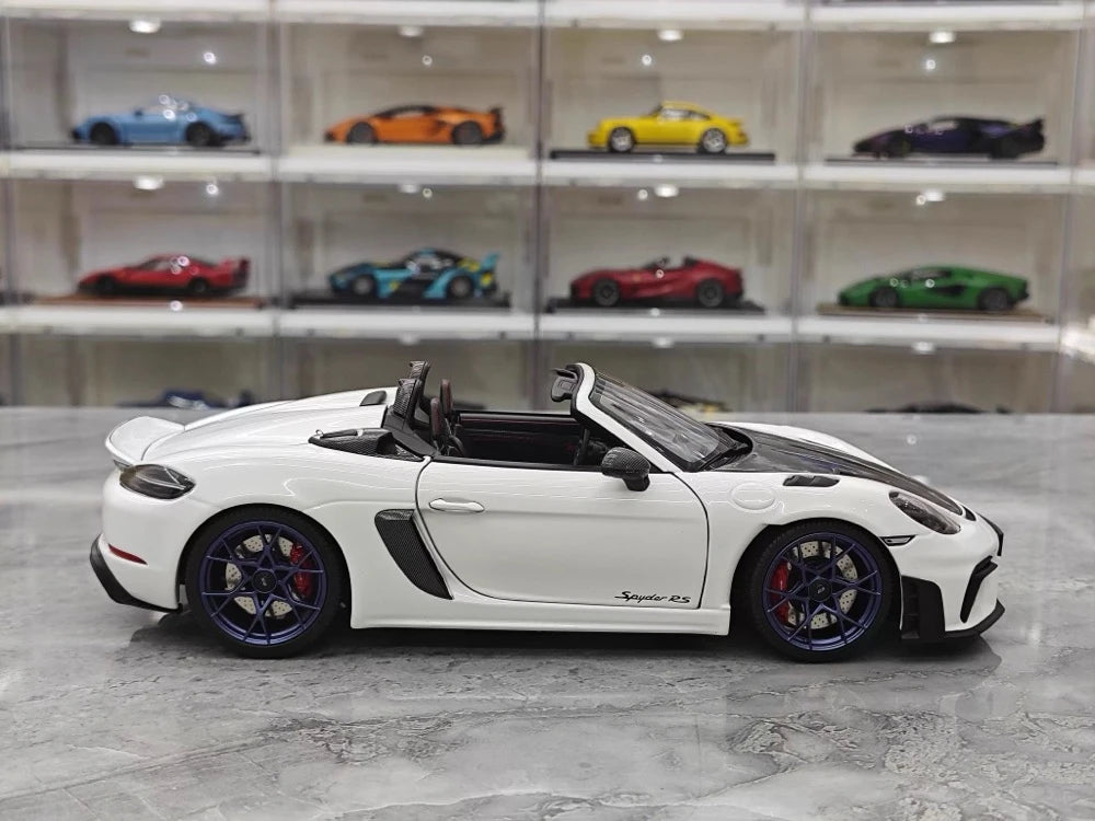 [Minichamps] 1:18 Porsche 2023 718 GT4 RS Roadster White Model Car Die-Cast