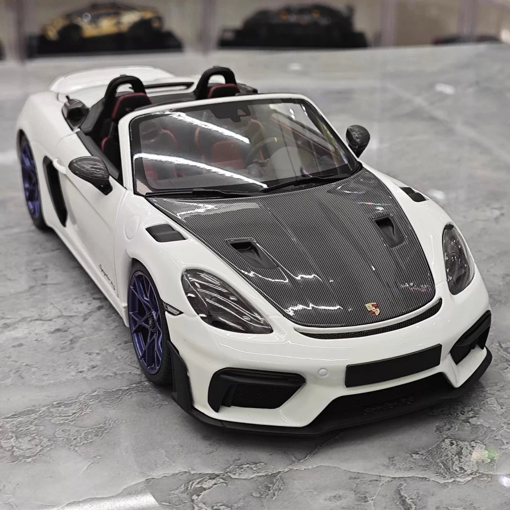 [Minichamps] 1:18 Porsche 2023 718 GT4 RS Roadster White Model Car Die-Cast