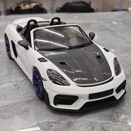 [Minichamps] 1:18 Porsche 2023 718 GT4 RS Roadster White Model Car Die-Cast